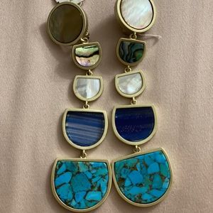 Kendra Scott clip on blue earrings